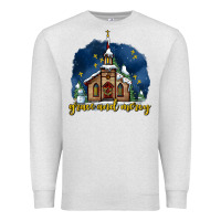 Oatmeal Heather Christmas church and snow grace and mercy Premium Sweatshirt - AdoDesignShop