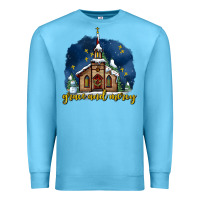Ocean Blue Christmas church and snow grace and mercy Premium Sweatshirt - AdoDesignShop