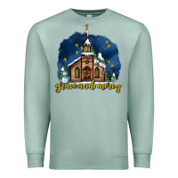 Seafoam Christmas church and snow grace and mercy Premium Sweatshirt - AdoDesignShop