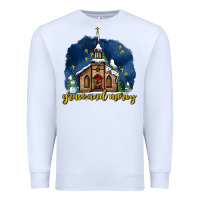 White Christmas church and snow grace and mercy Premium Sweatshirt - AdoDesignShop