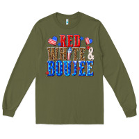 Army Green red white and boujee billie wilder Long Sleeve Tee - texasbilliewilder