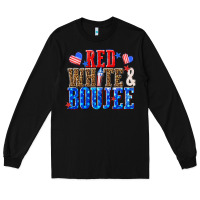 Black red white and boujee billie wilder Long Sleeve Tee - texasbilliewilder