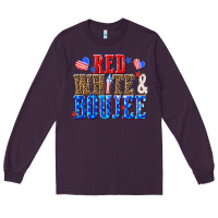 Plum red white and boujee billie wilder Long Sleeve Tee - texasbilliewilder