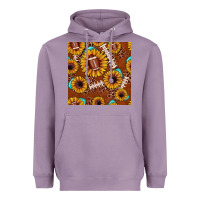 Lavender football leopard sunflower seamless pattern Heavyweight Hoodie - JahusDesignShop