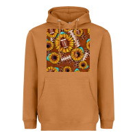 Meerkat football leopard sunflower seamless pattern Heavyweight Hoodie - JahusDesignShop
