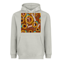 Moon Dust football leopard sunflower seamless pattern Heavyweight Hoodie - JahusDesignShop