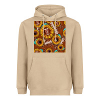 Mushroom football leopard sunflower seamless pattern Heavyweight Hoodie - JahusDesignShop