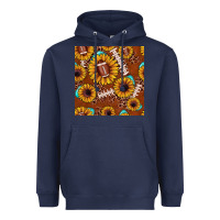 Navy football leopard sunflower seamless pattern Heavyweight Hoodie - JahusDesignShop