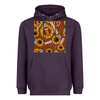 Plum football leopard sunflower seamless pattern Heavyweight Hoodie - JahusDesignShop