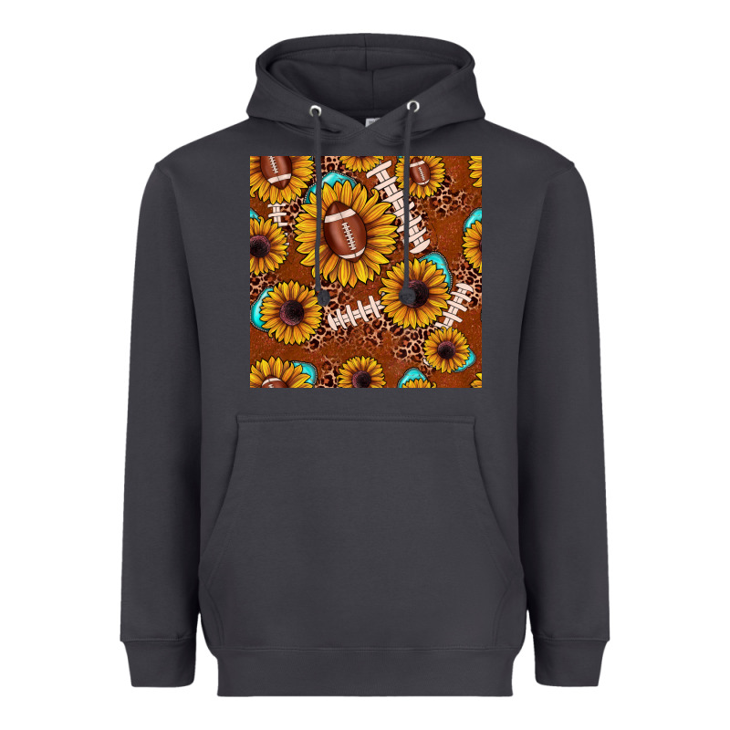 Football Leopard Sunflower Seamless Pattern Heavyweight Hoodie by JahusDesignShop | Teevron