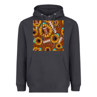 Smoke football leopard sunflower seamless pattern Heavyweight Hoodie - JahusDesignShop
