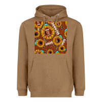 Toasted Coconut football leopard sunflower seamless pattern Heavyweight Hoodie - JahusDesignShop