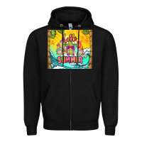 Black hello summer gnomes Zipper Hoodie - Zillion Design Studio