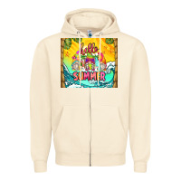 Sandshell hello summer gnomes Zipper Hoodie - Zillion Design Studio