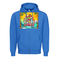 True Royal hello summer gnomes Zipper Hoodie - Zillion Design Studio