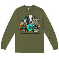 Army Green ocd obsessive cow disorder Long Sleeve Tee - AdoDesignShop