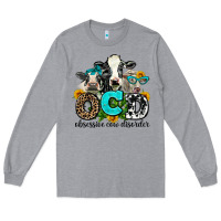 Heather Grey ocd obsessive cow disorder Long Sleeve Tee - AdoDesignShop