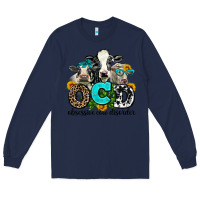 Navy ocd obsessive cow disorder Long Sleeve Tee - AdoDesignShop