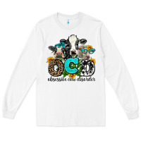 White ocd obsessive cow disorder Long Sleeve Tee - AdoDesignShop