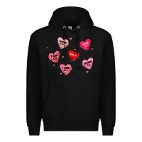 Black howdy valentine Premium Hoodie - MaliasSmallBusiness