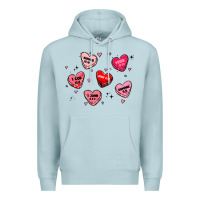 Blue Mist howdy valentine Premium Hoodie - MaliasSmallBusiness