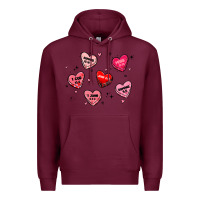 Burgundy howdy valentine Premium Hoodie - MaliasSmallBusiness