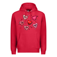 Cardinal howdy valentine Premium Hoodie - MaliasSmallBusiness