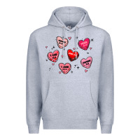 Heather Grey howdy valentine Premium Hoodie - MaliasSmallBusiness