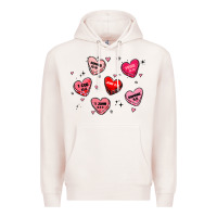Pale Pink howdy valentine Premium Hoodie - MaliasSmallBusiness