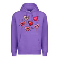 Purple howdy valentine Premium Hoodie - MaliasSmallBusiness