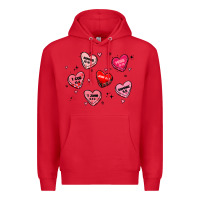 Red howdy valentine Premium Hoodie - MaliasSmallBusiness