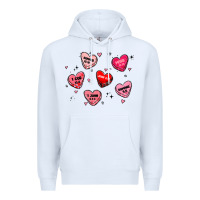 White howdy valentine Premium Hoodie - MaliasSmallBusiness