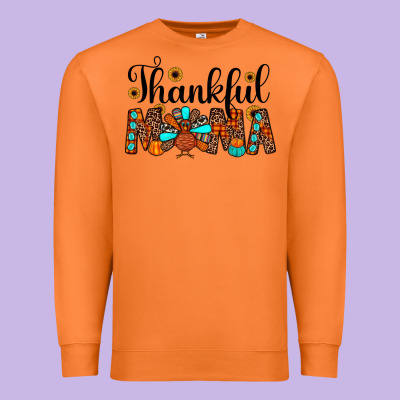 Thankful Mama Premium Sweatshirt Designed By Jahusdesignshop