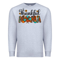 Heather Grey thankful mama Premium Sweatshirt - JahusDesignShop