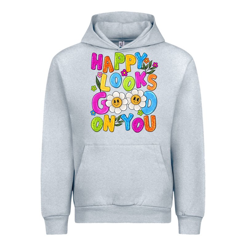 Happy Looks Good On You Urban Hoodie by NancyCooperArtShop | Teevron