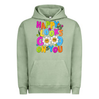 Pigment Oil Green happy looks good on you Urban Hoodie - NancyCooperArtShop