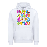 White happy looks good on you Urban Hoodie - NancyCooperArtShop