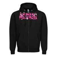 Black Breast Cancer Human Resources Zipper Hoodie - texasbilliewilder