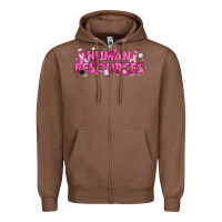 Chestnut Breast Cancer Human Resources Zipper Hoodie - texasbilliewilder
