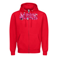 Red Breast Cancer Human Resources Zipper Hoodie - texasbilliewilder