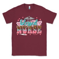 Burgundy blessed nurse Classic Tee - texasbilliewilder
