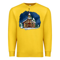 Lemon Christmas church and snow Premium Sweatshirt - AdoDesignShop