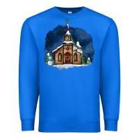 True Royal Christmas church and snow Premium Sweatshirt - AdoDesignShop