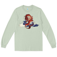 Matcha asian dragon and ocean waves Long Sleeve Tee - RanaPortraitStore