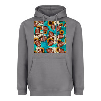 Storm football turquoise cowhide sunflower seamless pattern Heavyweight Hoodie - JahusDesignShop