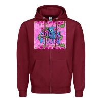 Burgundy cute and fluffy stitch Zipper Hoodie - Zillion Design Studio