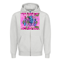 Dove Grey cute and fluffy stitch Zipper Hoodie - Zillion Design Studio