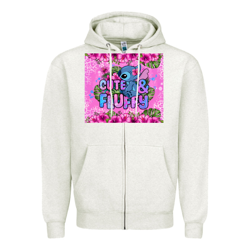 Cute And Fluffy Stitch Zipper Hoodie by Zillion Design Studio | Teevron
