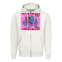 Oatmeal Heather cute and fluffy stitch Zipper Hoodie - Zillion Design Studio