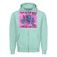 Seafoam cute and fluffy stitch Zipper Hoodie - Zillion Design Studio